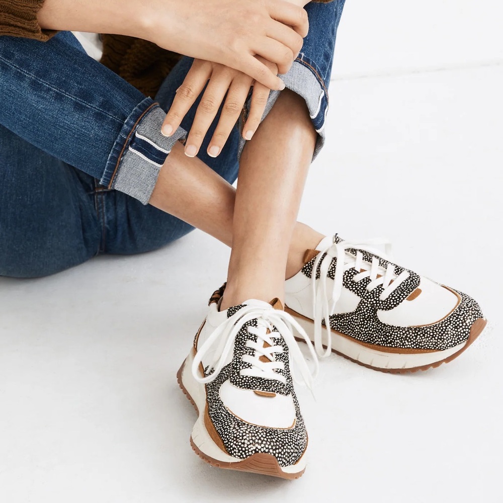 Madewell Kickoff Trainer Sneakers Olive Grove Multi